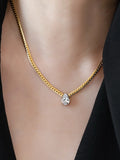 Zircon Water Drop Snake Chain Necklace [CYH8Q3Z0]
