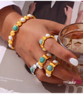 Zo Oval Stone Jewelry Set [HU2SBHHO]