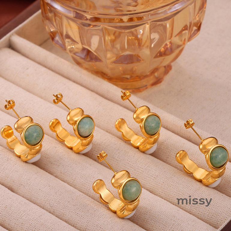 Zo Oval Stone Jewelry Set [NCRBXU56]