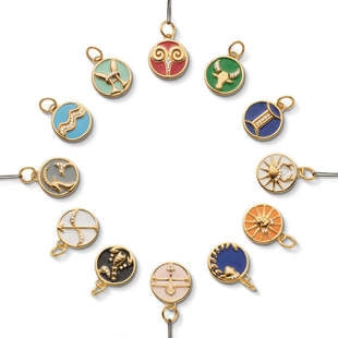 Zodiac Crescent Moon Pendant Necklace [KKA59MZX]