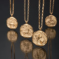 Zodiac Crescent Moon Pendant Necklace [62TKTJ1O]