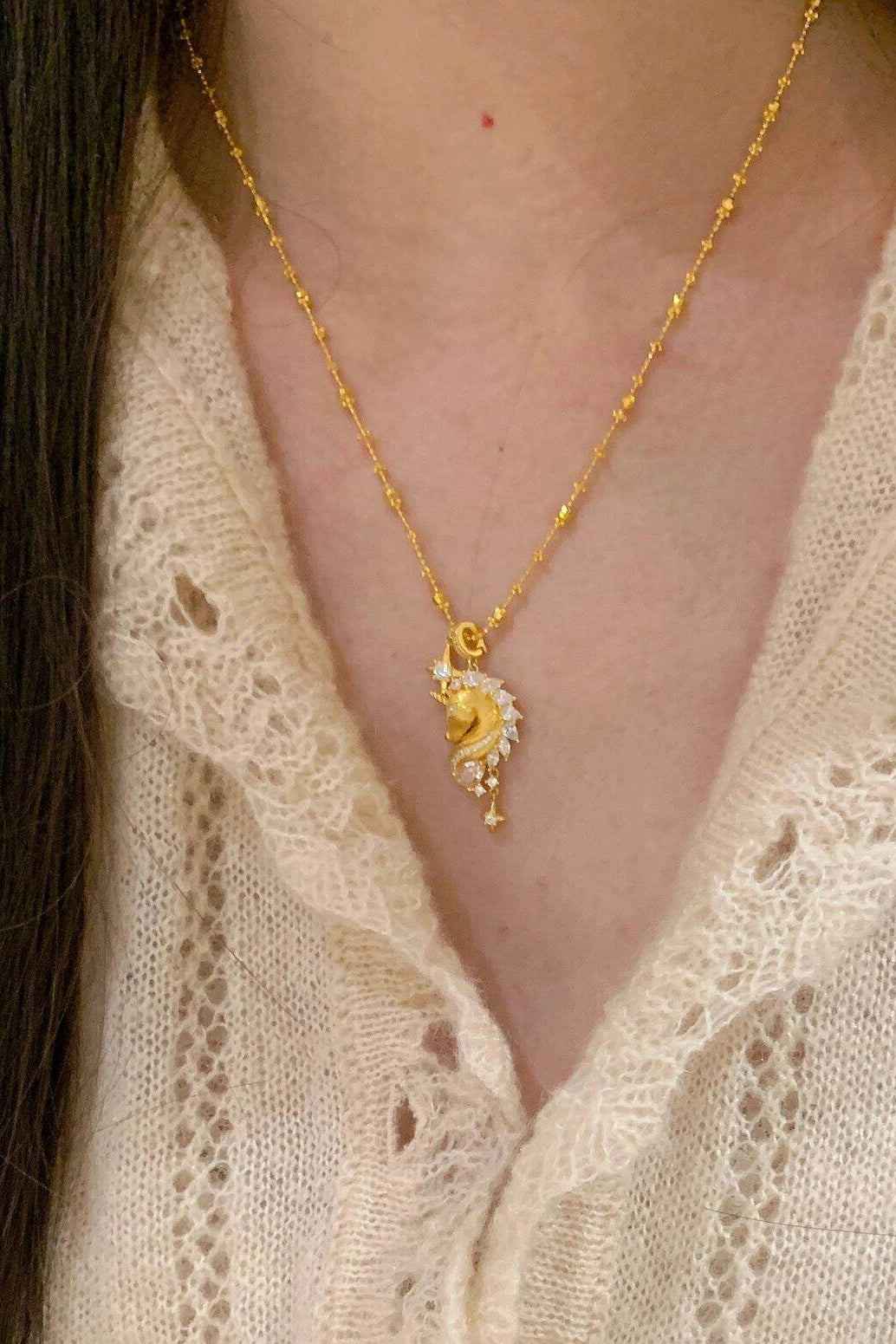 Zodiac Horse Pendant Necklace [1LO2MS3P]