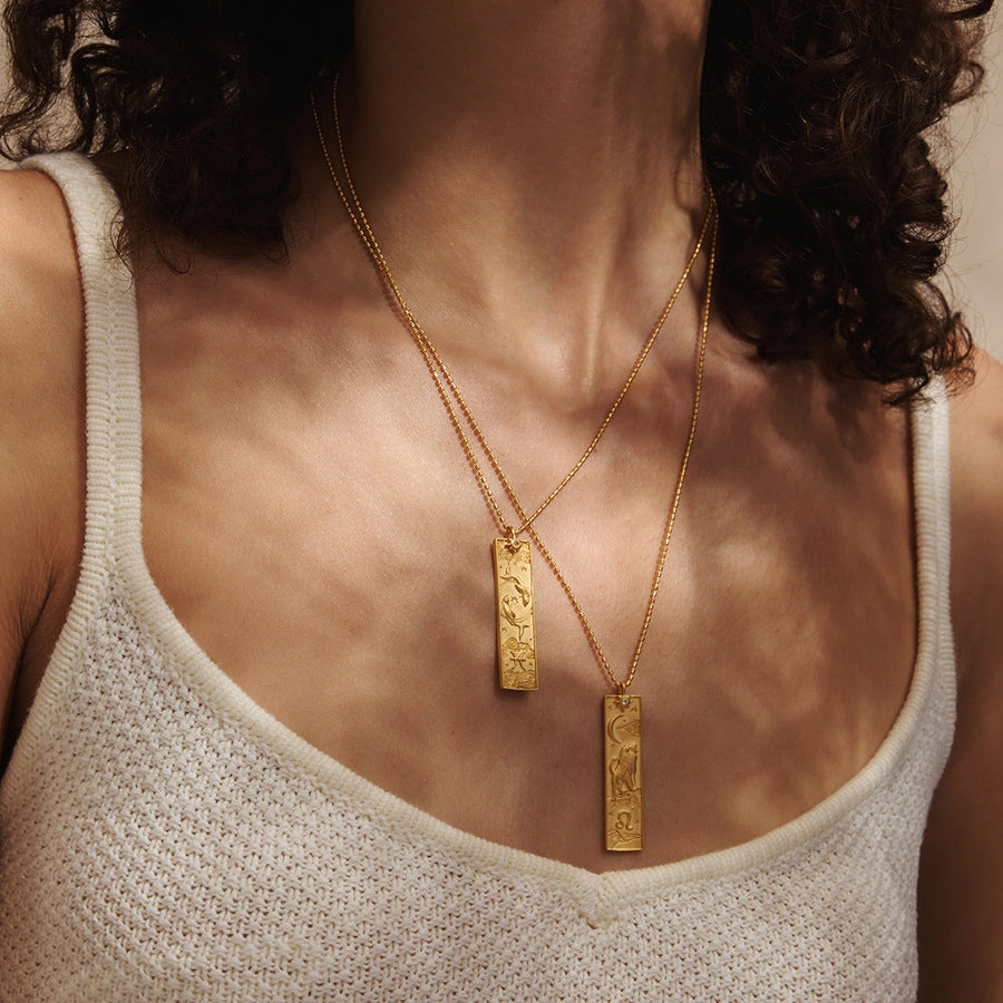 Zodiac Tarot Pendant Necklace [OLBLTSGU]