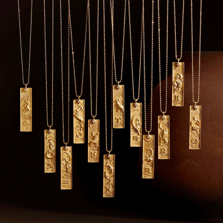 Zodiac Tarot Pendant Necklace [7KICSZU4]