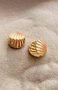 Missy Jewelry Zulema Shell Huggie Earrings