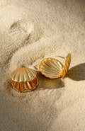 Missy Jewelry Zulema Shell Huggie Earrings
