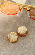 Missy Jewelry Zulema Shell Huggie Earrings